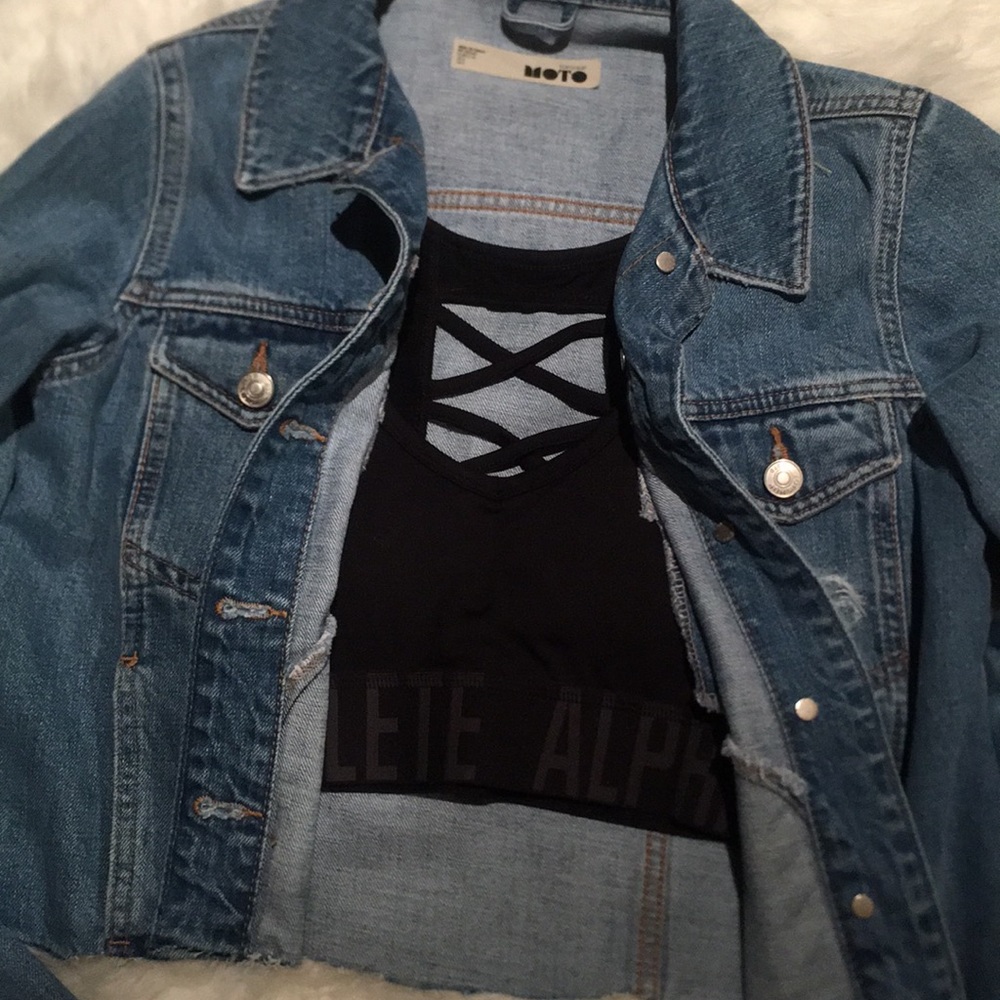 Topshop Tilda Hack Denim Jacket - Picture 3 of 8